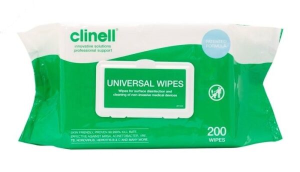 clinell universal disinfectant wipes