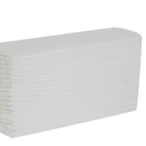 white v-fold hand towel
