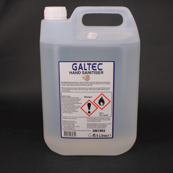 galtec hand sanitiser 5l case of 2