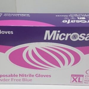 nitrile powder free blue disposable gloves